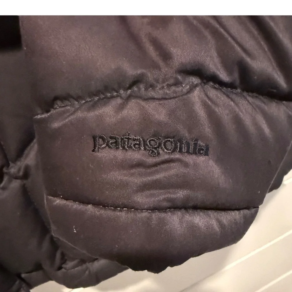 Patagonia Womens Down With It Hooded Puffer Jacket Black Small - Picture 5 of 8